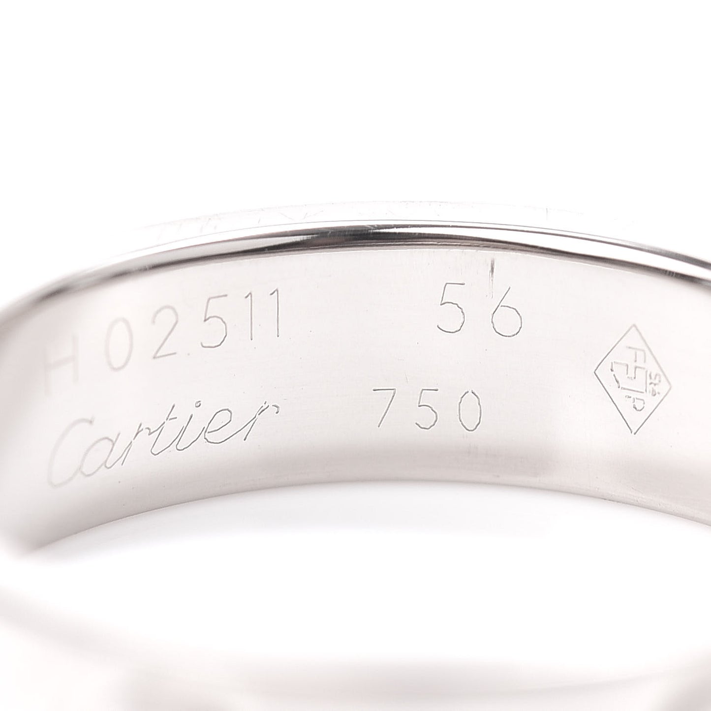 18K White Gold 5.5mm LOVE Ring 56 7.5