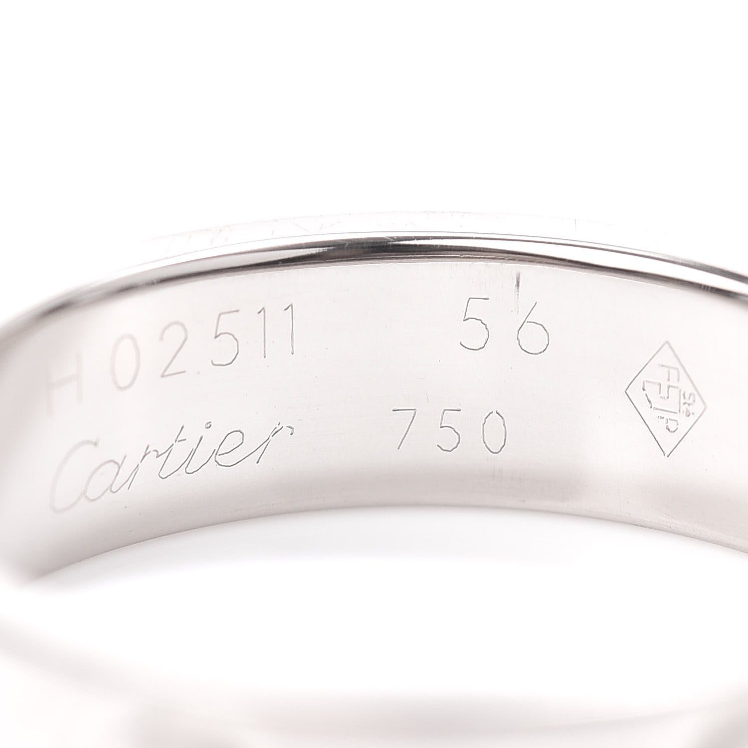 Cartier 18K White Gold 5.5mm LOVE Ring 56 7.5 4 of 4