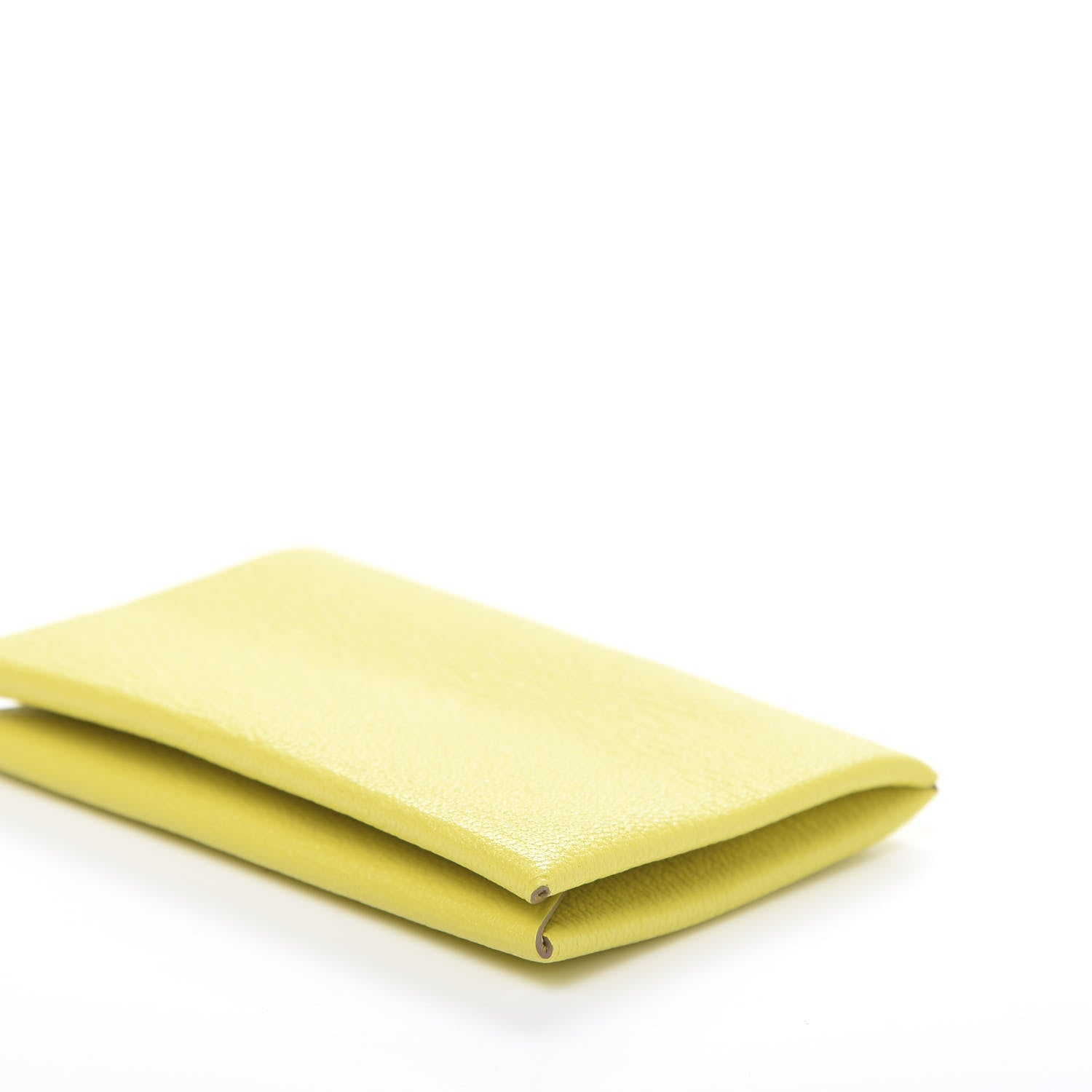 Hermes Chevre Mysore Calvi Card Case Lime 8 of 10