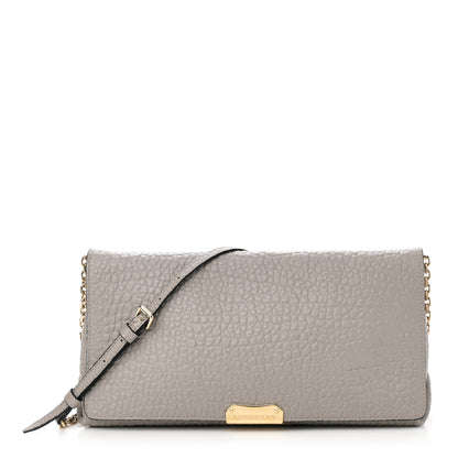 Burberry Signature Grain Medium Mildenhall Crossbody Bag Pale Grey 1 of 9