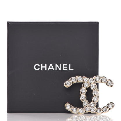 Chanel Crystal Pearls Coronation CC Brooch Gold 5 of 5
