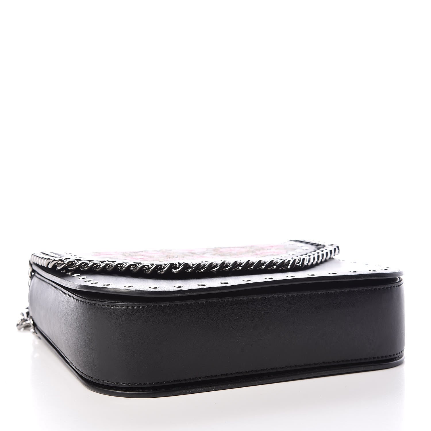 Stella McCartney Eco Alter Nappa Medium Falabella Box Floral Embellished Shoulder Bag Black 4 of 12