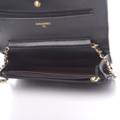 Chanel Caviar Quilted Wallet On Chain WOC Black 5 of 12