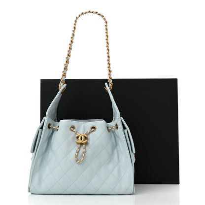 Chanel Caviar Quilted Small Chanel 25 Handbag Light Blue 11 of 11