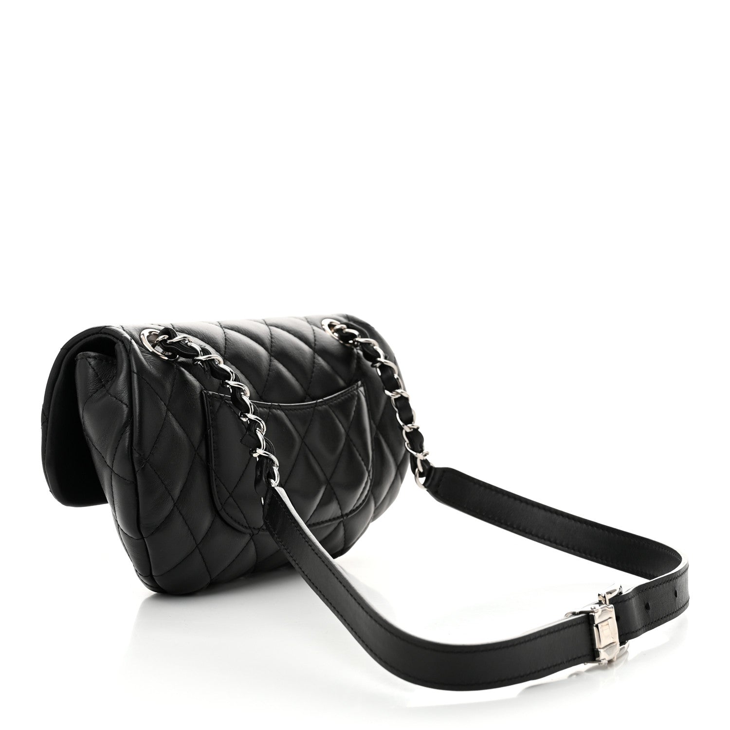 Chanel Calfskin Quilted CC Uniform Flap Belt Bag Black 3 of 12