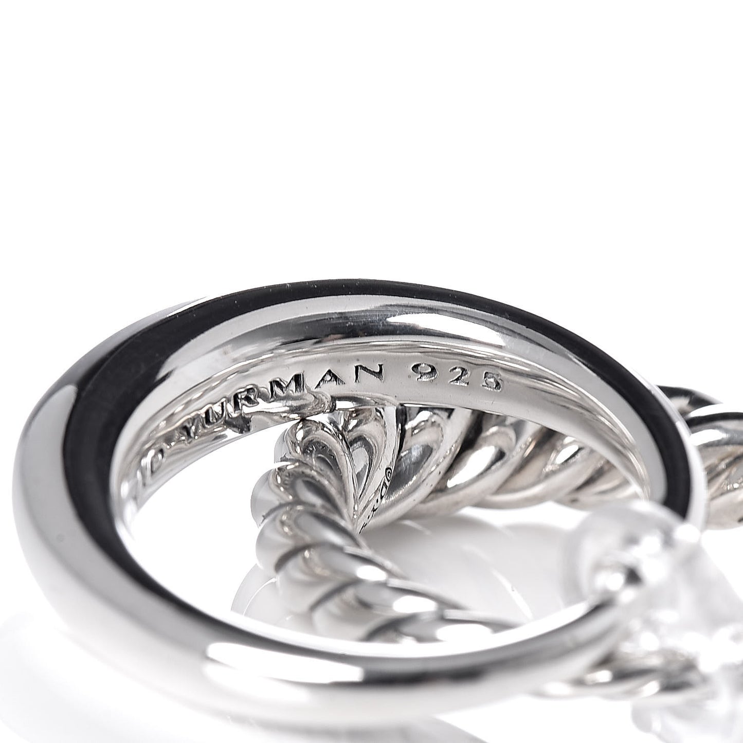 Sterling Silver 5mm Pure Form Set of 2 Stack Rings 54 7