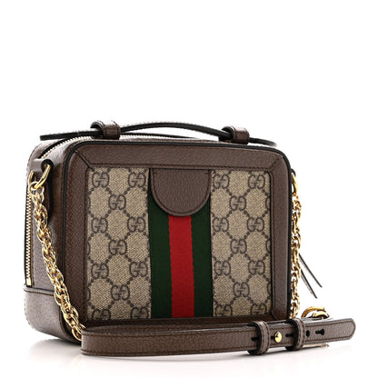Gucci GG Supreme Monogram Mini Ophidia Top Handle Shoulder Bag Brown 3 of 14