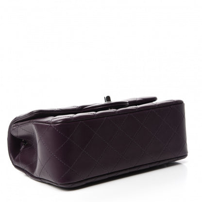 Chanel Lambskin Quilted Mini Rectangular Flap Dark Purple 4 of 11