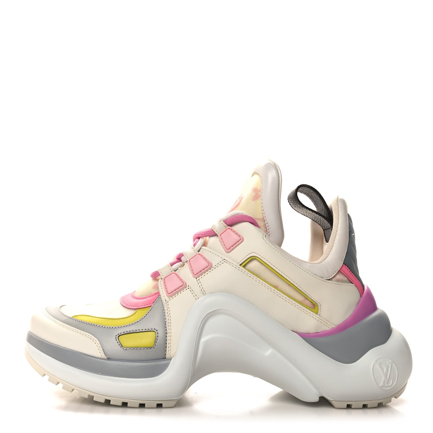 Louis Vuitton Calfskin Nylon LV Pop Archlight Sneaker 39 Pink Yellow 1 of 8