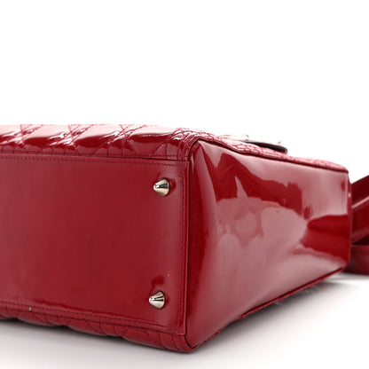 Christian Dior Patent Cannage Medium Lady Dior Red 9 of 9