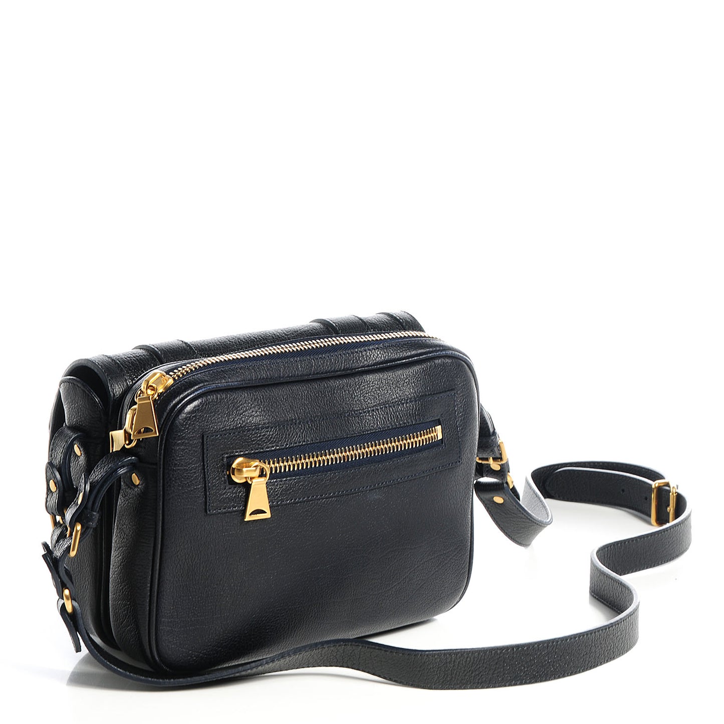 Leather Double Bag Black