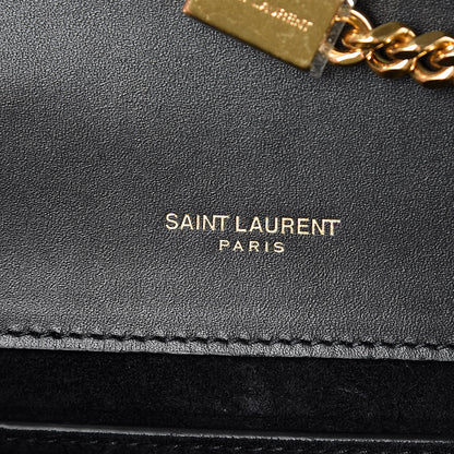 Saint Laurent Smooth Calfskin Small Classic Monogram Kate Tassel Satchel Black 10 of 11