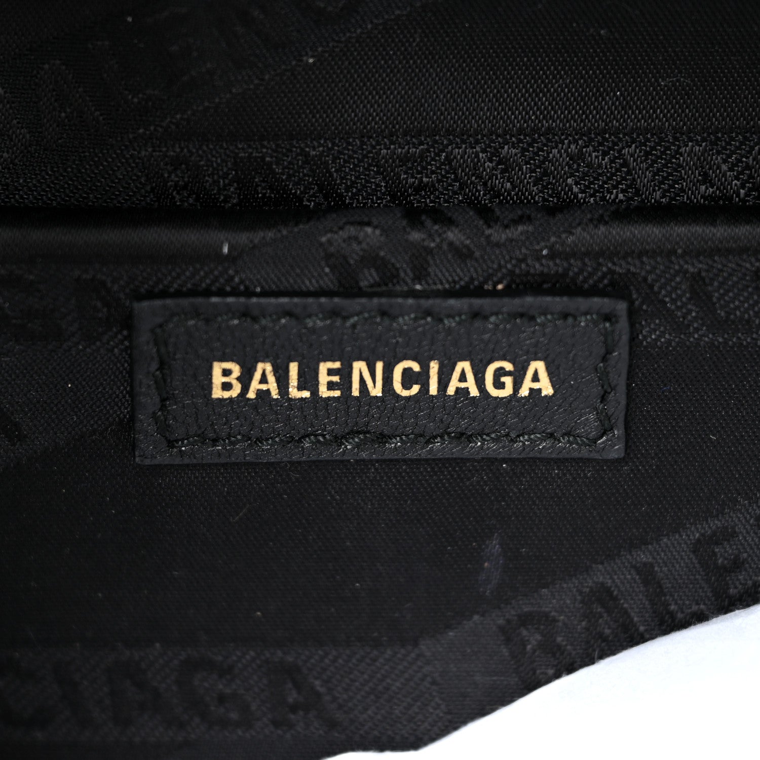 Balenciaga Shiny Goatskin Allover Logo Embossed XXS Souvenir Belt Bag White 6 of 9