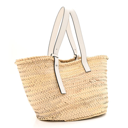 Loewe Raffia Basket Tote Bag Natural White 3 of 10