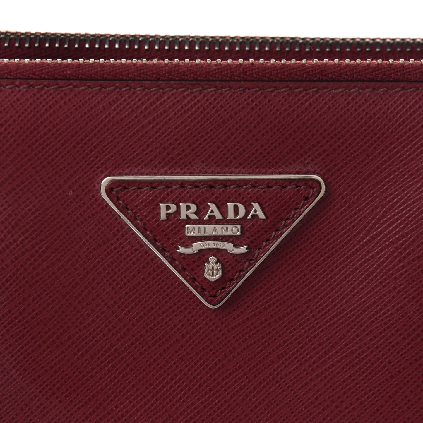 Saffiano Bi-Color Medium Galleria Double Zip Tote Cerise Granato