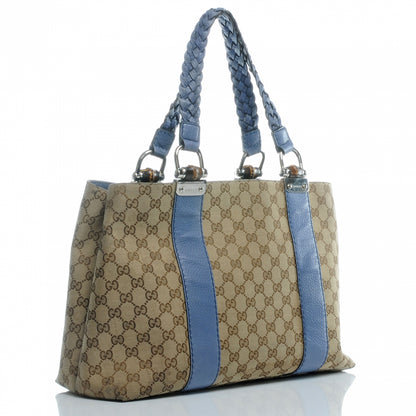 Gucci Monogram Bamboo Bar Medium Tote 3 of 8