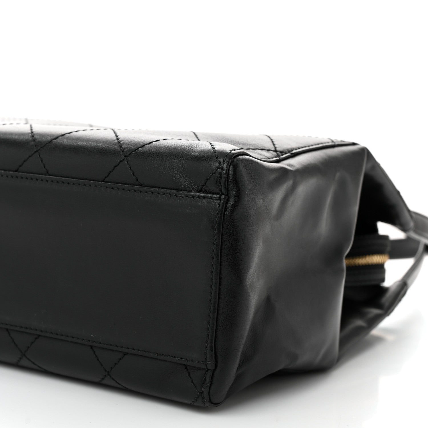 Chanel Lambskin Stitched Shoulder Bag Black 11 of 12