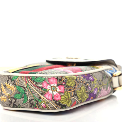 Gucci GG Supreme Monogram Flora Web Ophidia Phone Crossbody Bag White 7 of 9