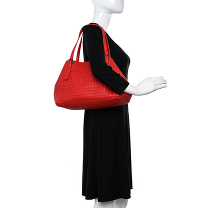 Bottega Veneta Nappa Intrecciato Large Cesta Tote Red 2 of 10
