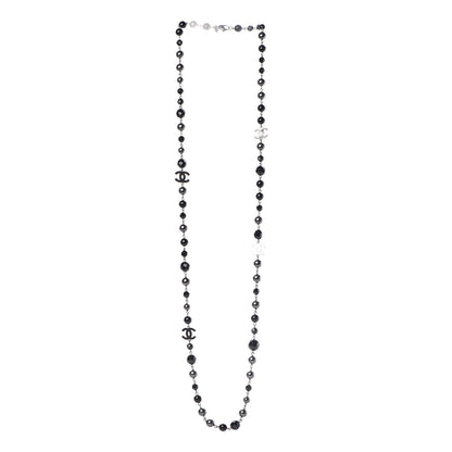 Chanel Ruthenium Beaded CC Long Necklace Black 3 of 5