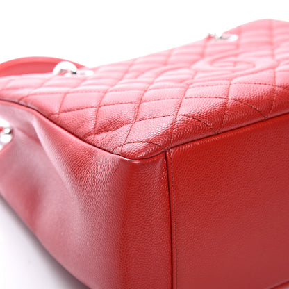 Chanel Caviar Quilted Grand Shopping Tote GST Red 11 of 13