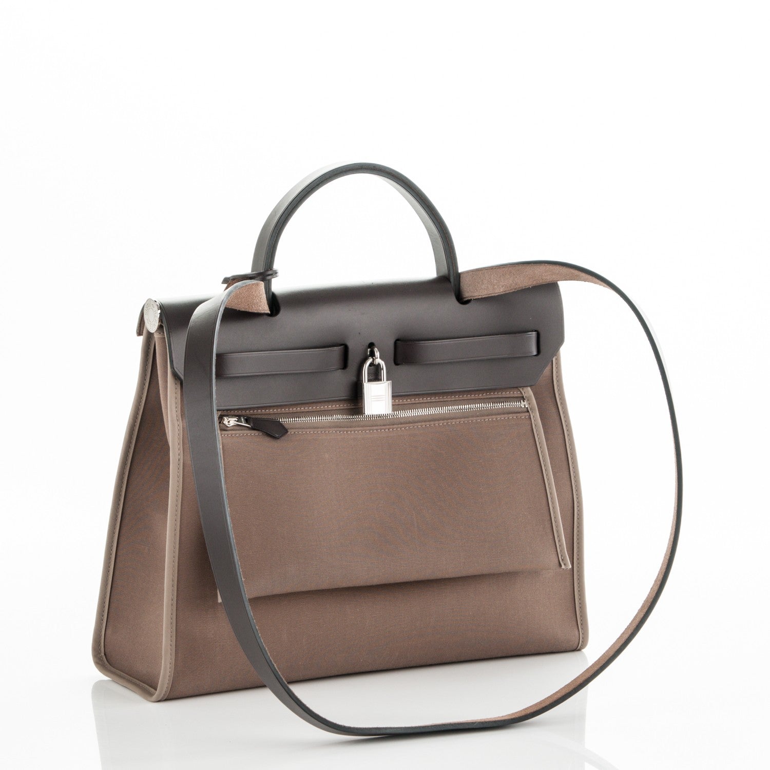 Hermes Vache Hunter Toile Herbag Zip 31 PM Etoupe Ebene 3 of 9