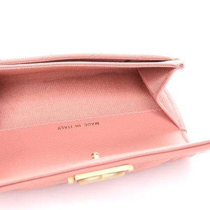 Chanel Caviar Quilted Boy Card Holder Wallet Light Pink 5 of 9
