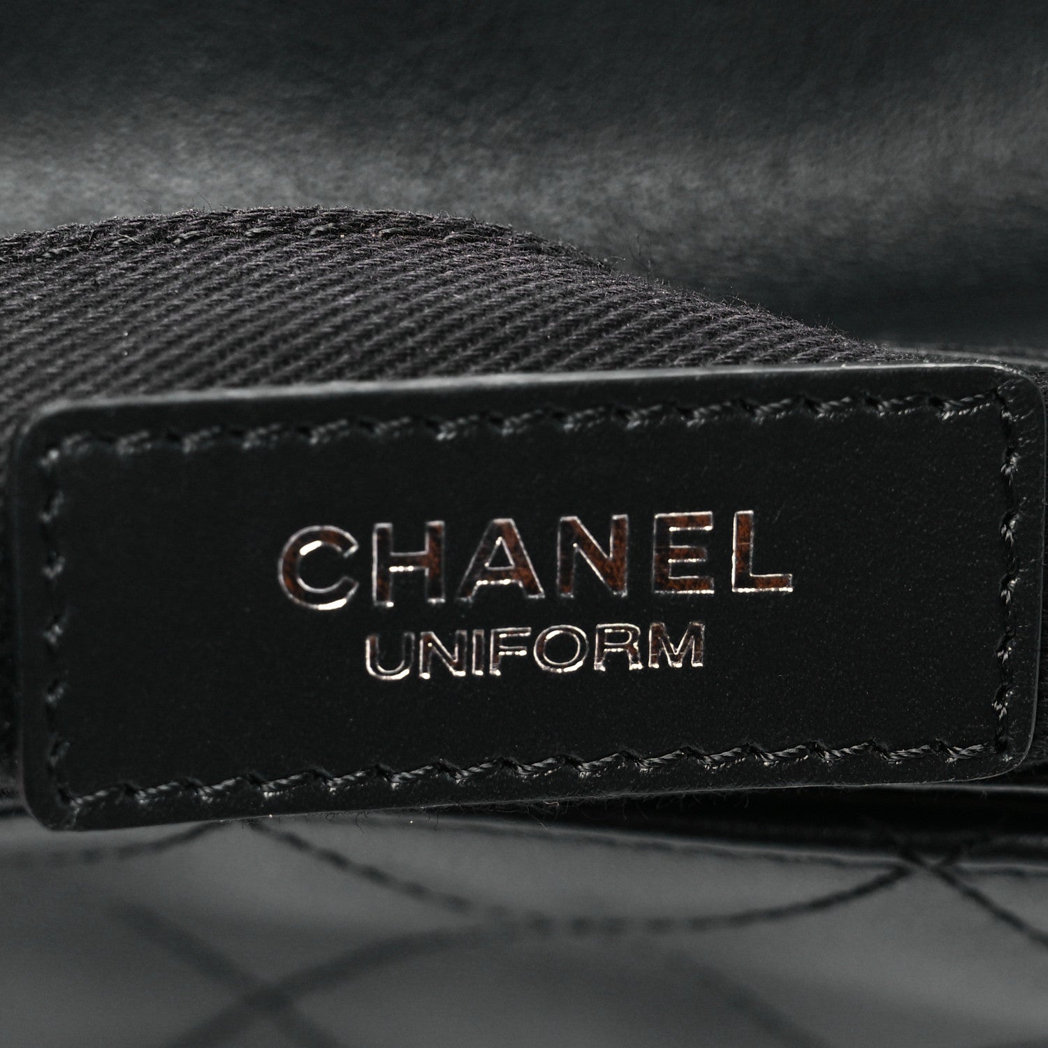 Chanel Calfskin Quilted CC Uniform Flap Belt Bag Black 6 of 10