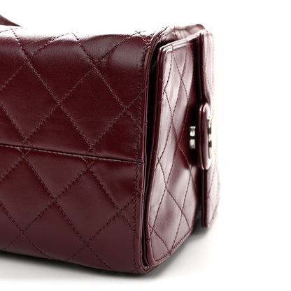 Chanel Shiny Calfskin Quilted Small Chanel 25 Handbag Burgundy 10 of 11
