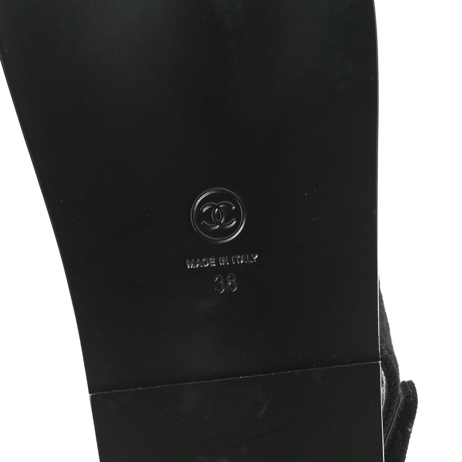 Chanel Denim Printed Dad Sandals 38 Black 6 of 11