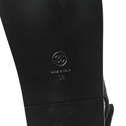 Chanel Denim Printed Dad Sandals 38 Black 6 of 11