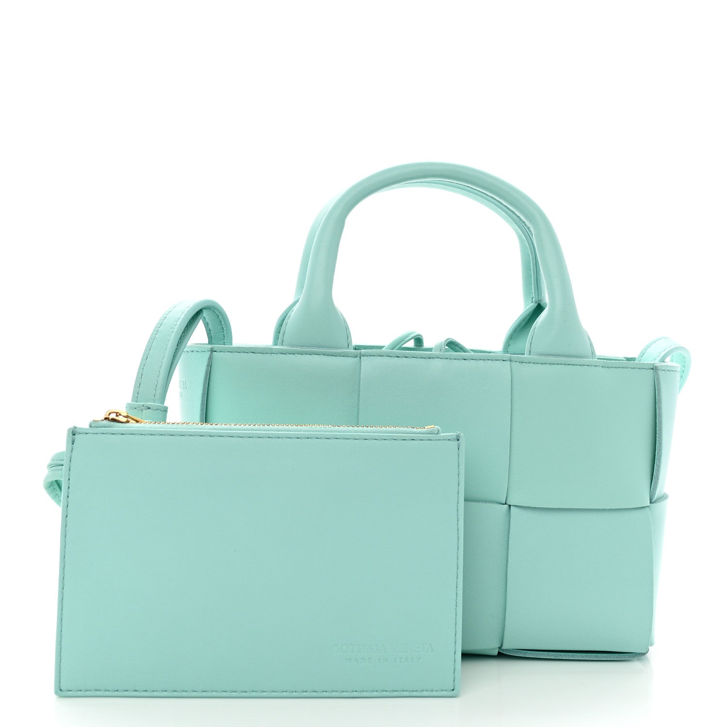 Bottega Veneta Lambskin Maxi Intreccio Candy Arco Tote Celadon 3 of 10