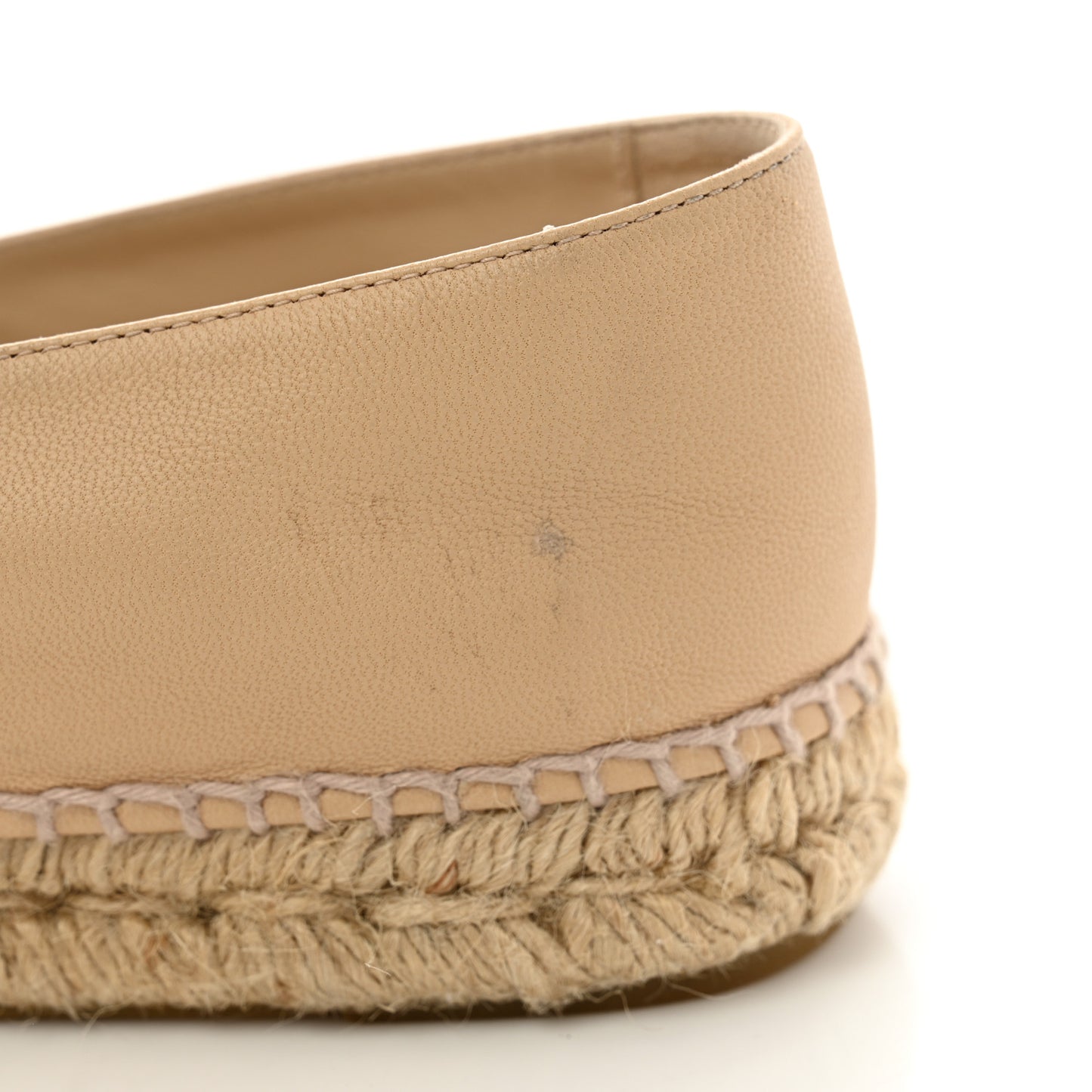 Lambskin CC Espadrilles 38 Beige Black