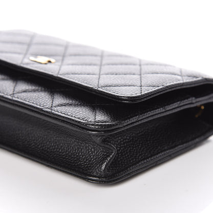 Chanel Caviar Quilted Wallet On Chain WOC Black 10 of 11
