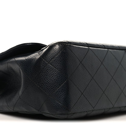 Chanel Caviar Quilted Jumbo Single Flap Black 9 of 11