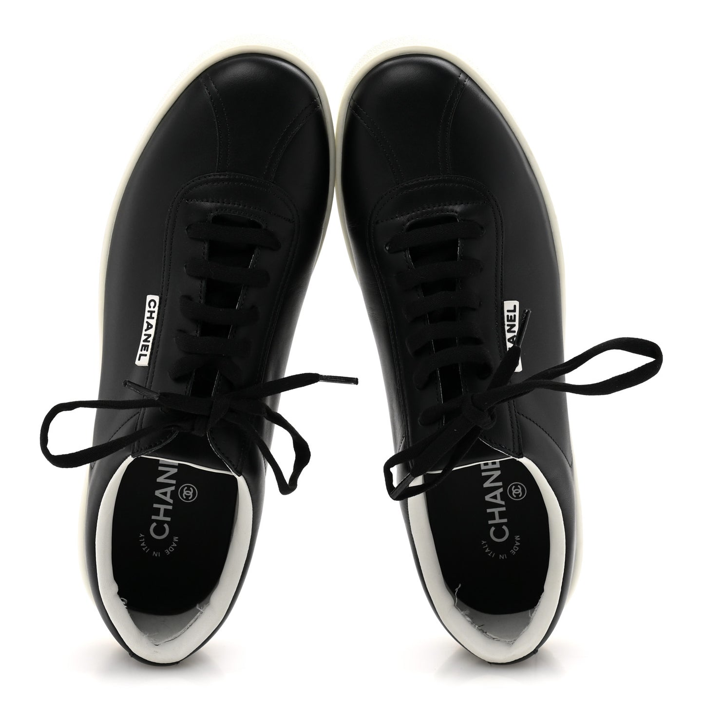Calfskin CC Mens Sneakers 44 Black