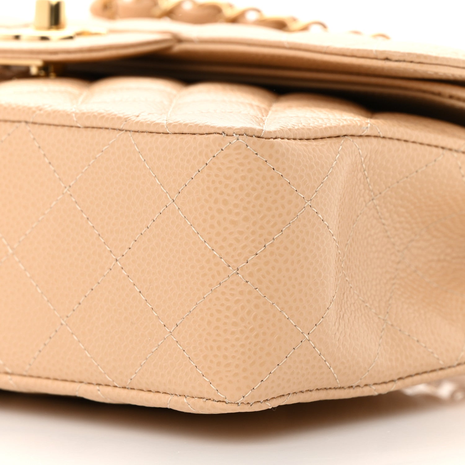 Chanel Caviar Quilted Small Double Flap Beige 10 of 14