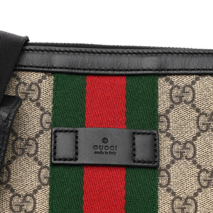 Gucci GG Supreme Monogram Web Messenger Bag Black 8 of 12