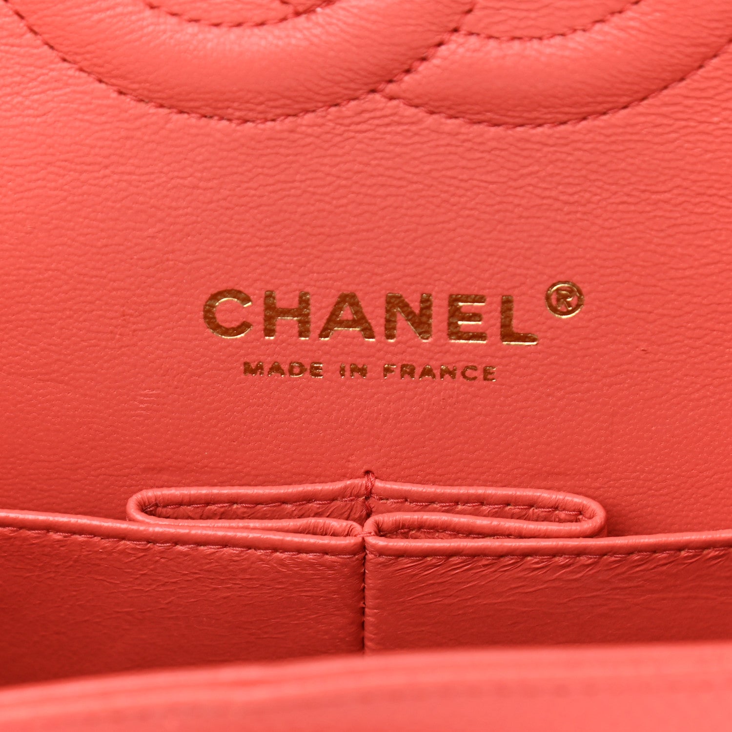 Chanel Caviar Quilted Medium Double Flap Light Red 6 of 12