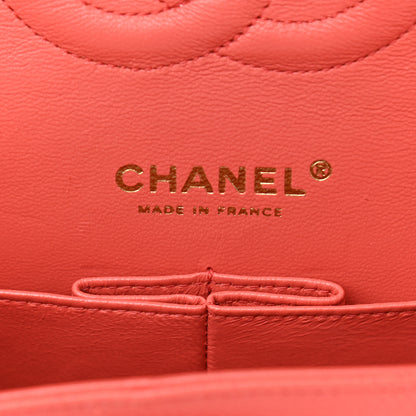 Chanel Caviar Quilted Medium Double Flap Light Red 6 of 12