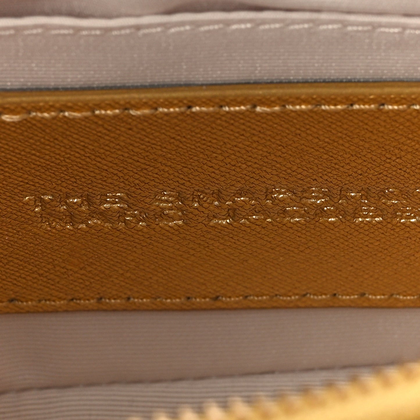 Metallic Saffiano Small Snapshot Camera Bag Gold