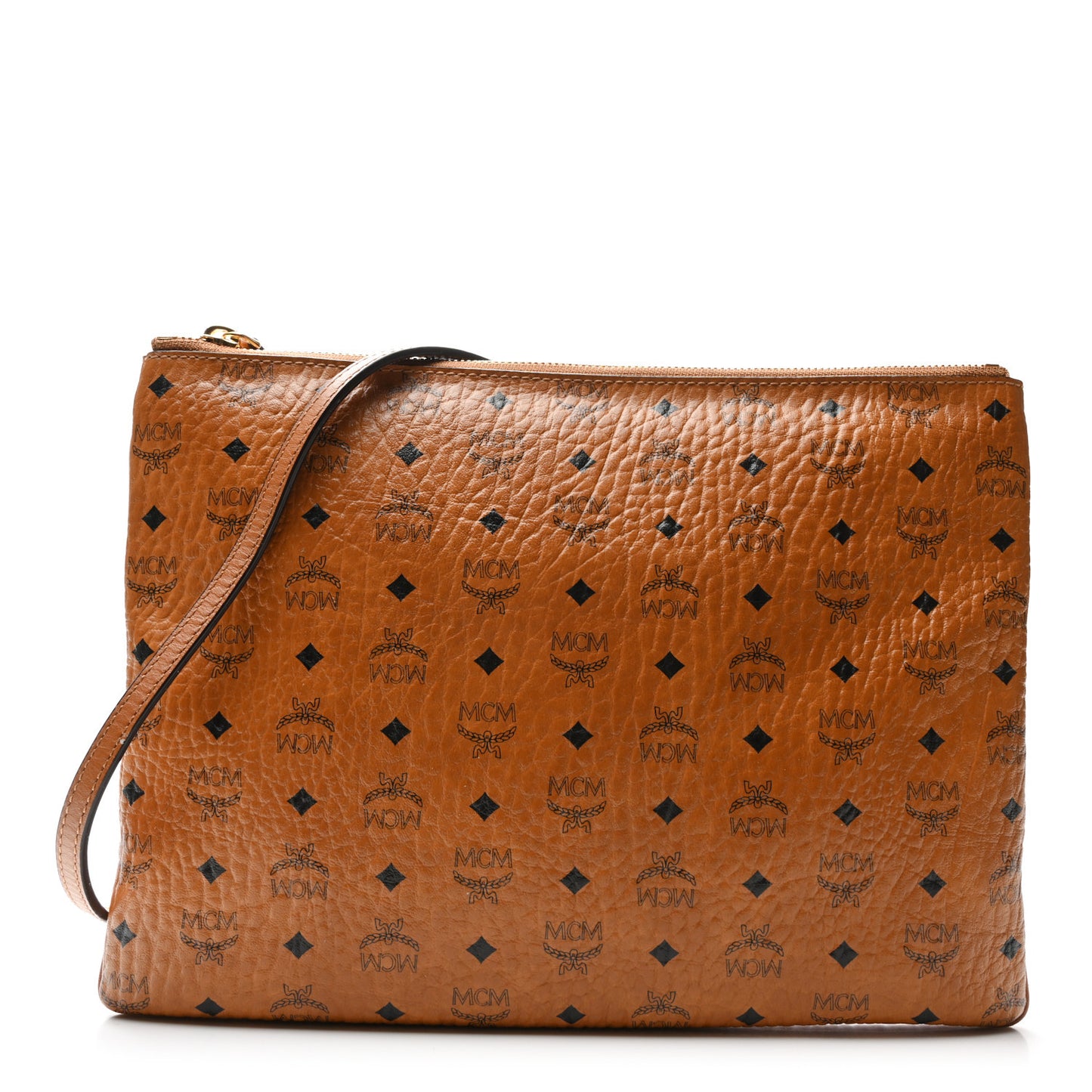 Visetos Medium Crossbody Pouch Cognac