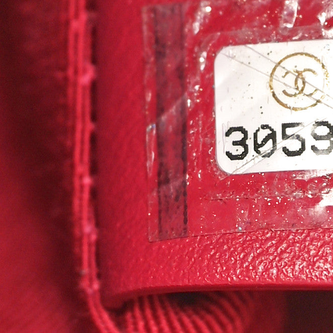 Chanel Shiny Goatskin Quilted Small Chanel 19 Pouch With Handle Black 7 of 8