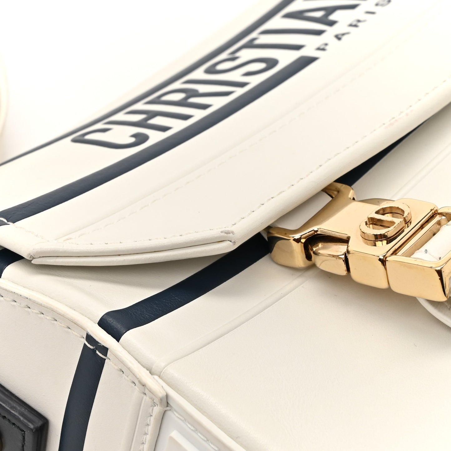 Smooth Calfskin Diorcamp Bag White Blue