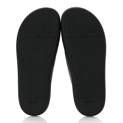 Fendi Vitello Womens Fendigraphy Slide Sandals 38.5 Black 7 of 13