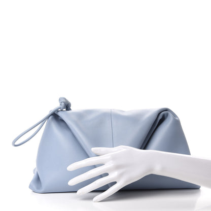 Bottega Veneta Lambskin BV Trine Clutch Ice 2 of 10