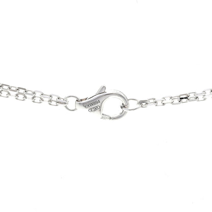 Cartier 18K White Gold 2 Diamond LOVE Necklace 4 of 5