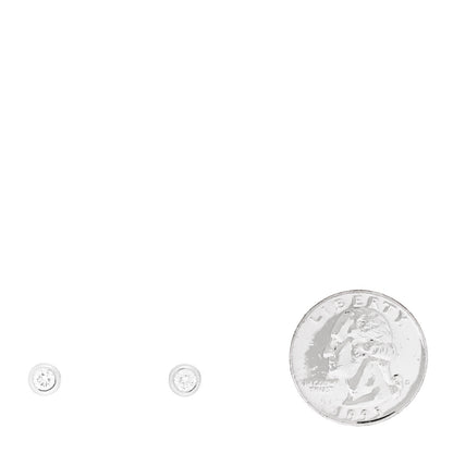 Roberto Coin 18K White Gold Diamond .50ctw Bezel Stud Earrings 2 of 5