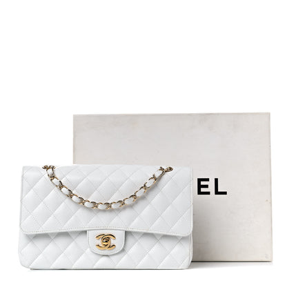 Chanel Caviar Quilted Medium Double Flap White 16 of 16