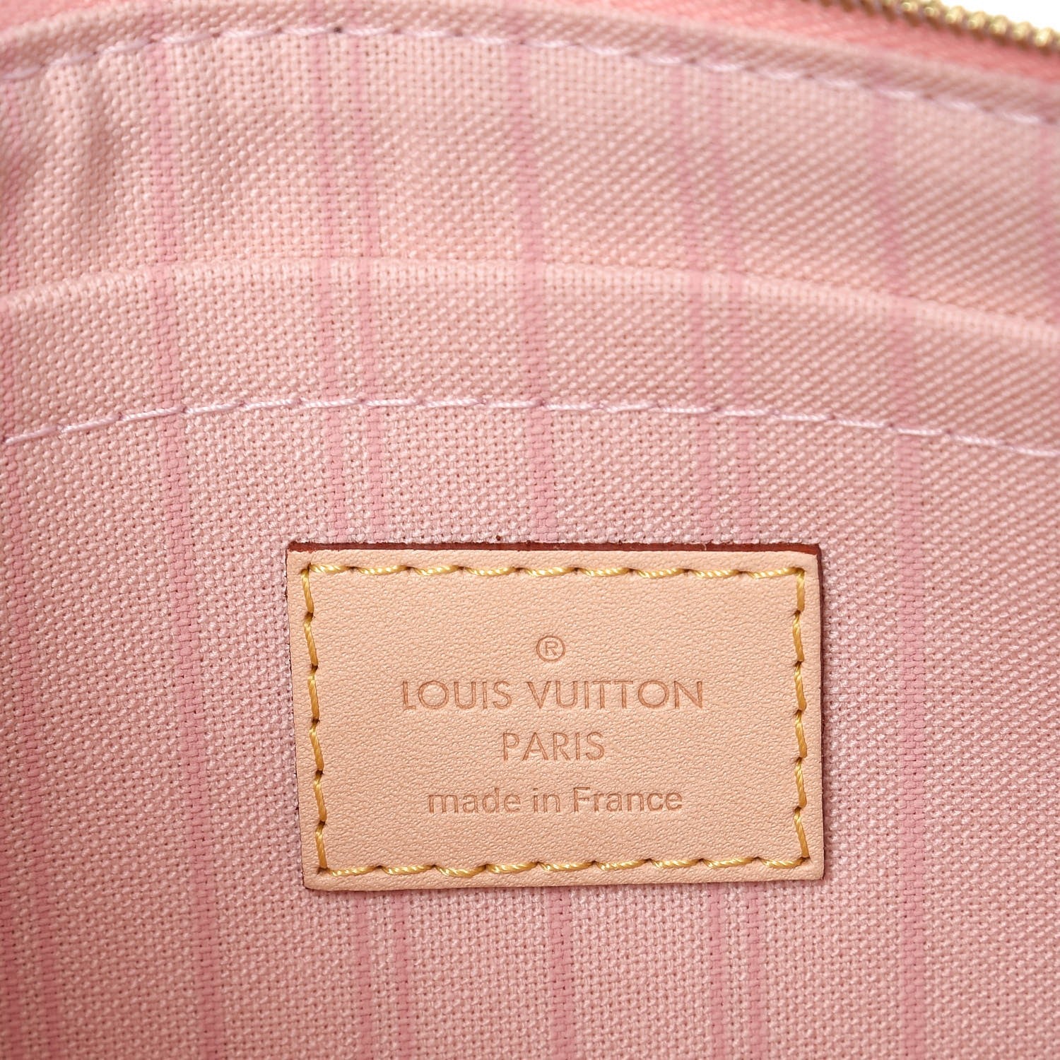 Louis Vuitton Damier Azur Neverfull MM GM Pochette Rose Ballerine 6 of 7